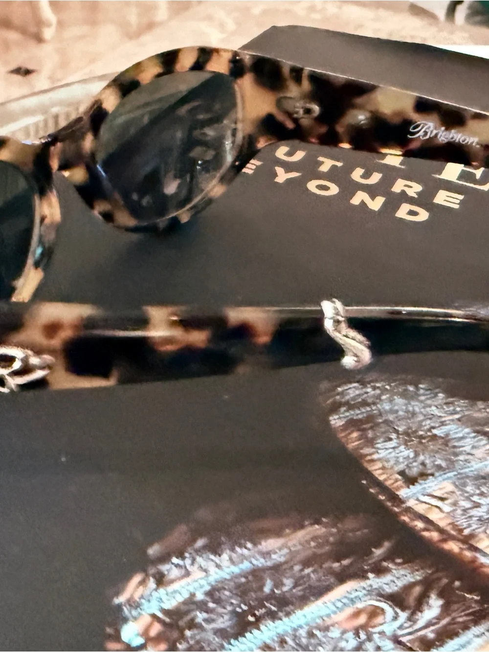 Brighton Tortoise Shell Oval Sunglasses with Green Lenses